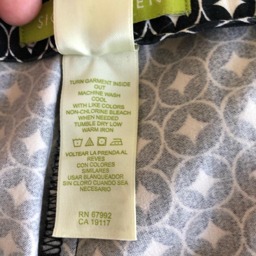 Sigrid Olsen Black & White patterned ankle pants 6 - Picture 4 of 8